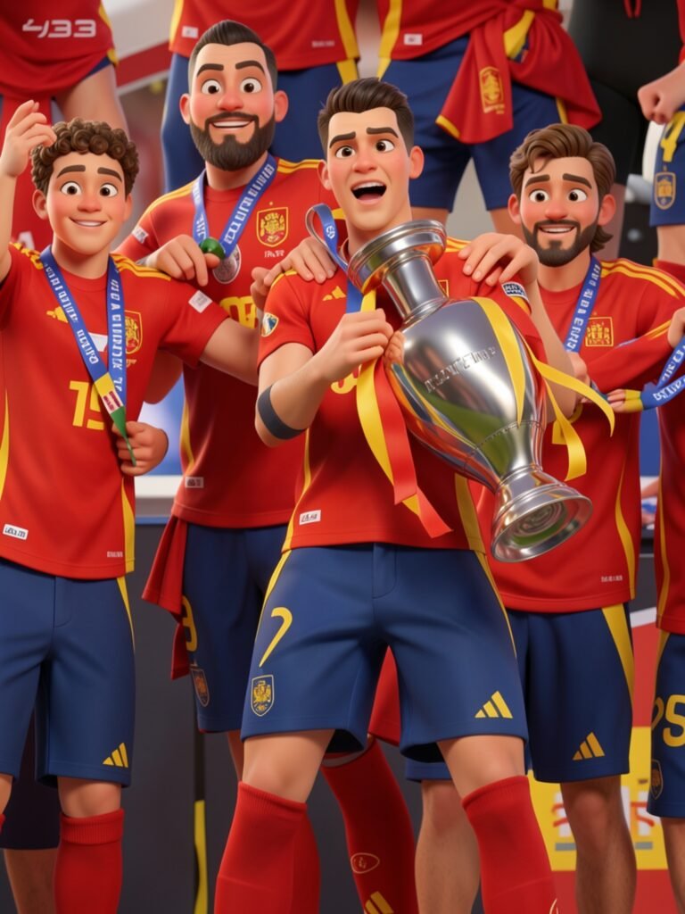 spain national team celebrating